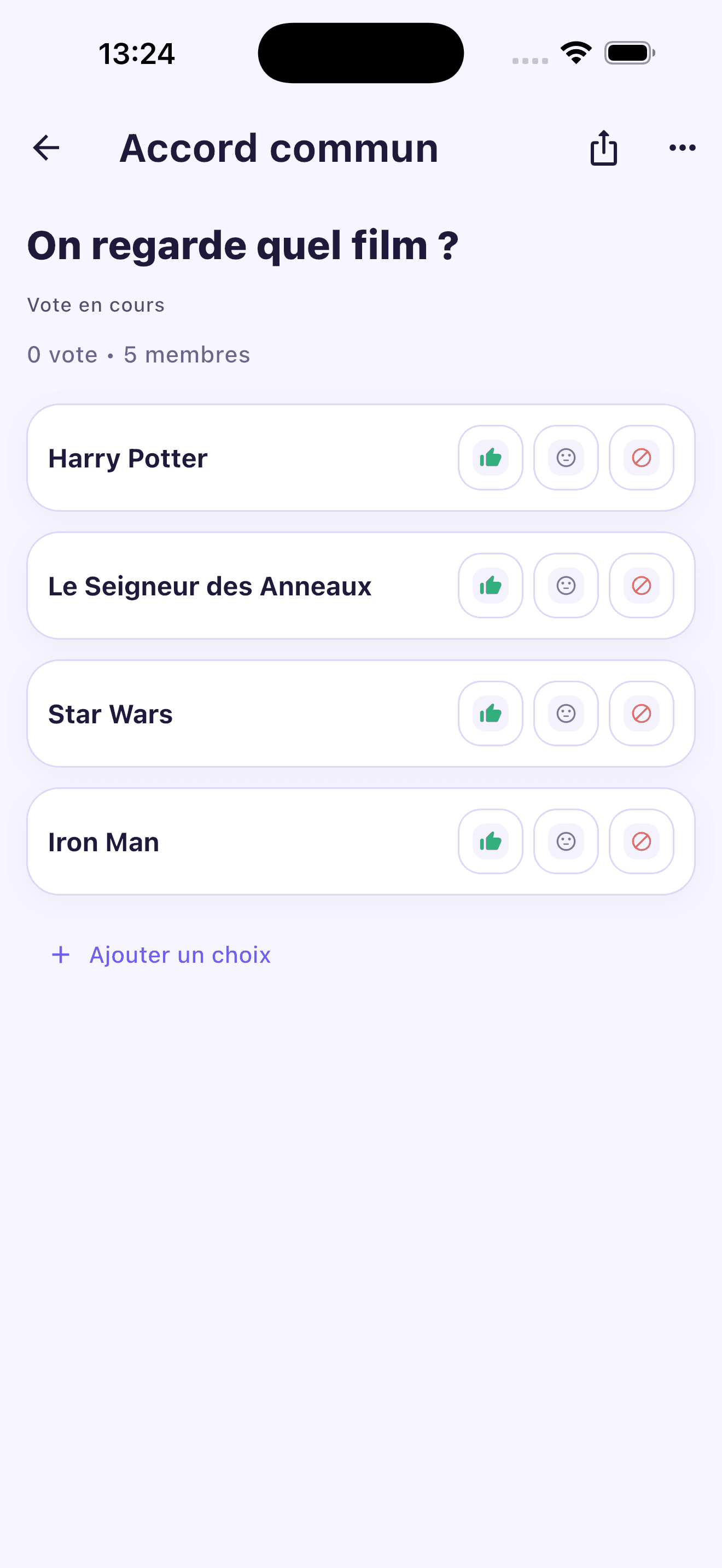 Création d’une décision